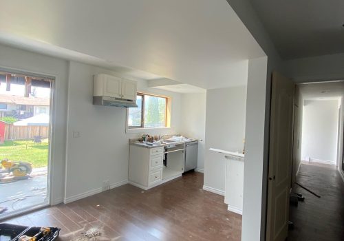 basement suite renovation kitchen